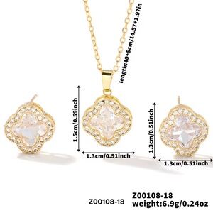 Elegant Gold and Crystal Jewelry Set